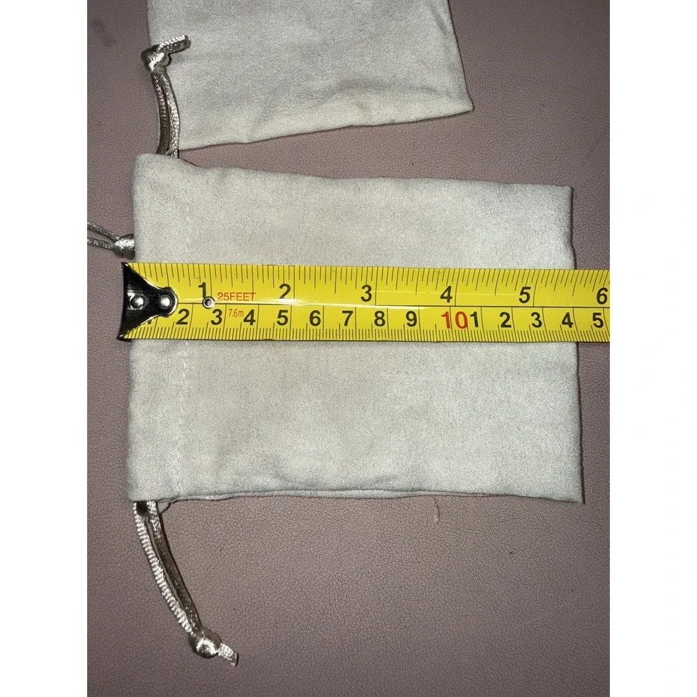 Kendra Scott Gray W/Gold Dust Bag‎ Jewelry Pouch Drawstring 4.0